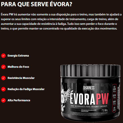 Évora Pw Darkness Integralmedica Sabor Limão 150g 2472070