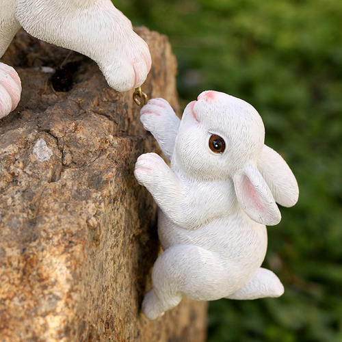 2 Estatuas De Jardín, Estatuas De Conejo De Pascua,