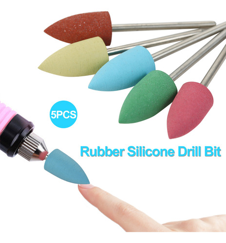 Multicolor Silicone Drill Bit Set For Grinding And Polishing