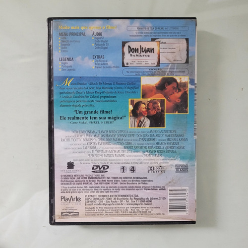 Dvd Original Don Juan Demarco Johnny Depp X (Usado)