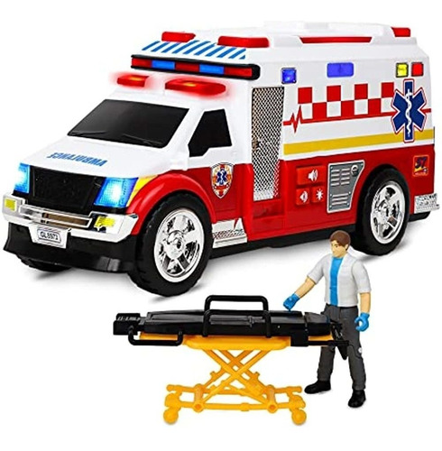 Ambulancia Camión De Juguete De 15'', Autos De Juguete Para 