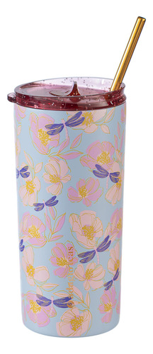 Tumbler Flores Celeste 470 Ml