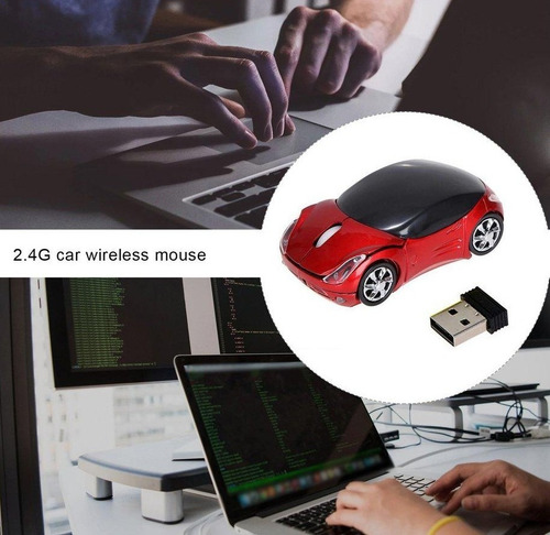 Mouse Inalambrico Óptico De 2.4g Tipo Ferrari Animado