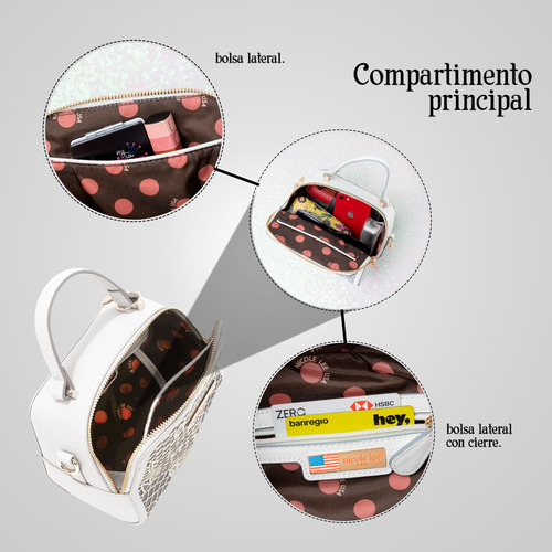 Bolsa De Mano De Nicole Lee De Corte Laser Y Pedrería Ss25