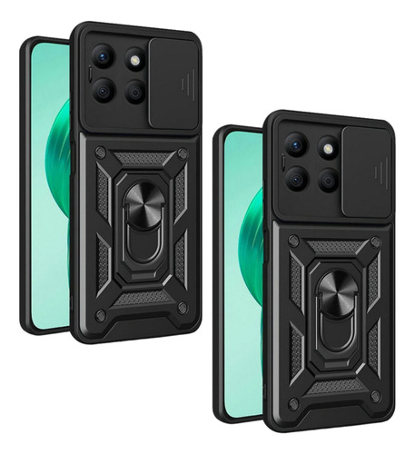 2×for Honor X8b Slide Cover Stand Hard Shockproof Case