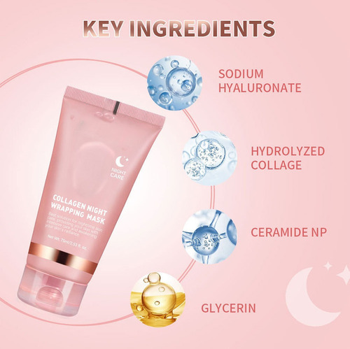 Pa Mascarilla De Lágrimas Nocturnas De Colágeno, 3 Unidades