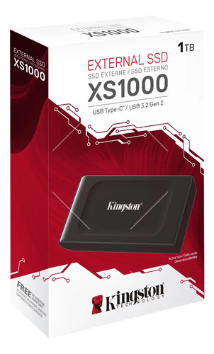 Unidad Estado Solido Kingston Ssd Xs1000 Externo 1tb Usb 3.2 Negro