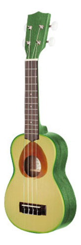 Ukulele 21 Soprano Frutas Tropicales, Con Funda Color Amarillo