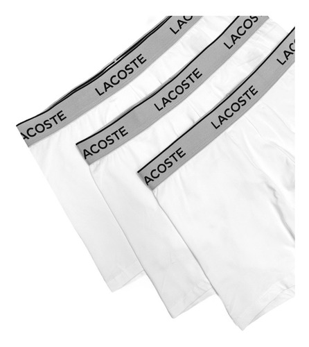 Brief Lacoste Blancos 3pk Algodón Caballero Suave - Original