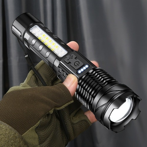 Linterna Táctica Militar Usb De Largo Alcance