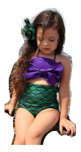Bikini Traje De Baño Sirenita Sirena Princesas Niña