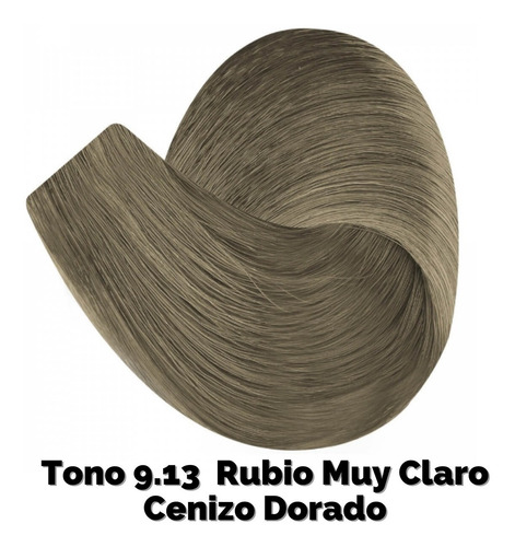 Color Tech Tinte 9.13 Rubio Muy Claro Cenizo Dorado Tubo 90g