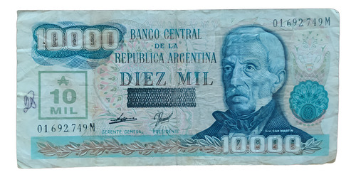 Antiguo Billete 10000 Australes Transitorios Bott 2876 #2