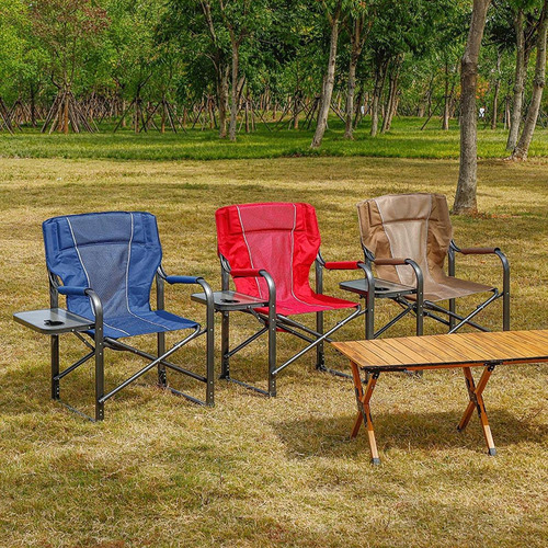 Silla De Director Para Acampar Con Mesa Auxiliar, Silla