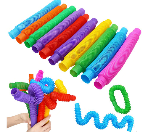 .12 Poptube Tubo Fidget Tube Juguetes Plegables Pop It...