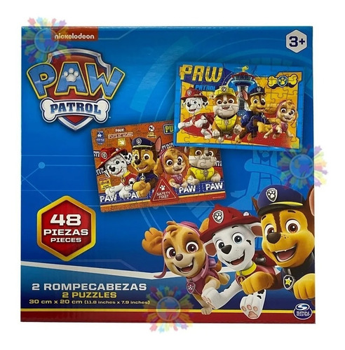 Rompecabezas Paw Patrol  X 2 48 Piezas