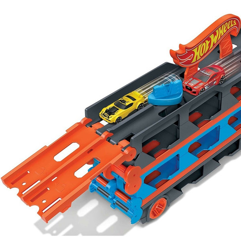 Imagem 7 de 10 de Hot Wheels City Guincho Pista Corridas Speedway Hauler Gvg37