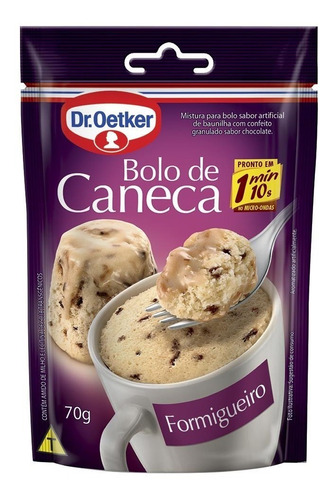 Mistura Para Bolo De Caneca Sabor Formigueiro Dr. Oetker 70g