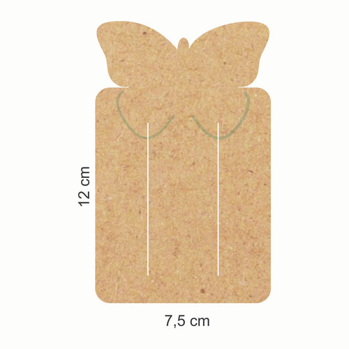Tag Borboleta Laços Em Kraft Ou Color Plus 100 Pçs 12x7,5cm