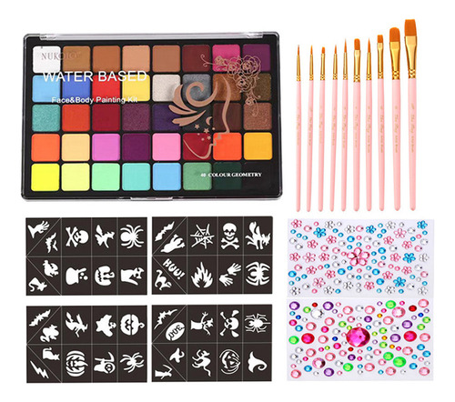! Paleta De Pintura, Pegatinas Para Cara, Acuarela, Disfraz