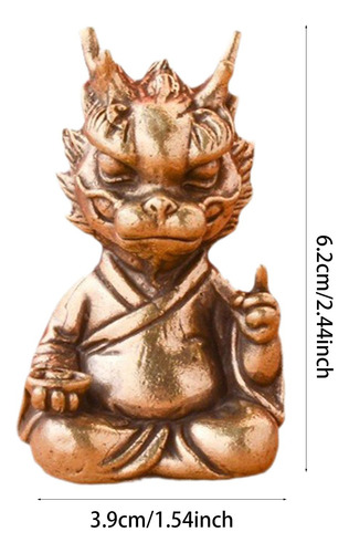 Estatua De Dragón Feng Shui Chino De Latón, Adorno De