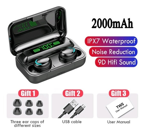 Audífonos Bluetooth Sonido 9d F9-5 Tws Ipx7