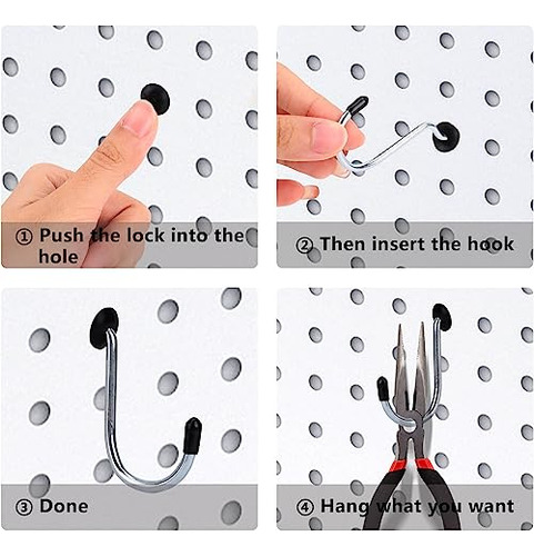 Ganchos Tablero Perforado 60pcs Con Cierres - Colgar Joyera,
