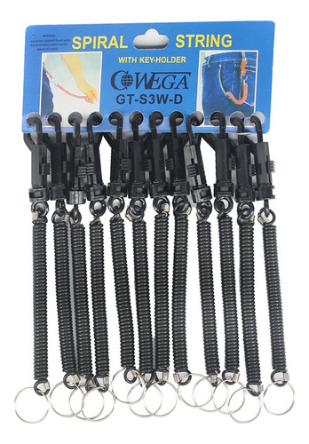 Chaveiro Espiral Retrátil Elástico De 12 Cordas Com