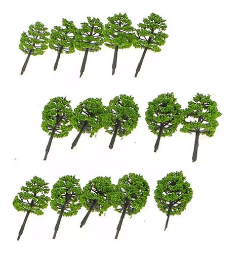 15 Mini Arbol Arbusto Maqueta Vegetación Modelismo De 3.5 Cm