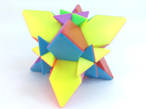 Cubo Rubik 2x2 Fangshi Transform Lim Pyrastar Twin Pyraminx Color de la estructura Stickerless