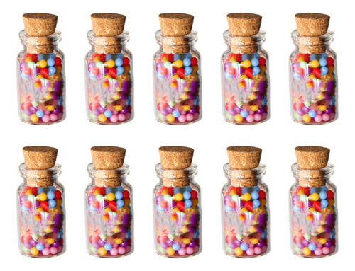 Frascos De Vidrio En Miniatura Para Casa De Macarrón