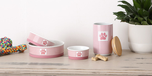 Set Mediano De Cerámica Bone Dry Paw & Patch De Pet Collecti