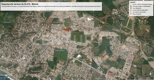 Terreno Comercial Con 290 Metros De Frente A Bulevar, En Manzanillo