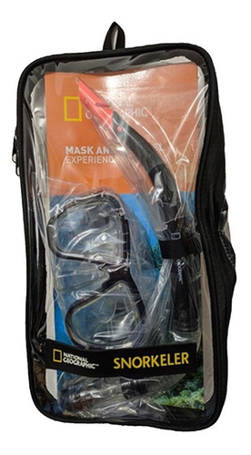 Imagen 2 de 2 de Set Snorkel Buceo Mascara + Tubo Tuna National Geographic