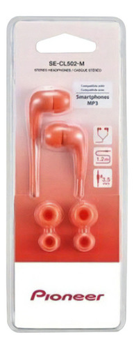 Auricular Pioneer Cl502 In Ear Colores Cable Dimm Color Naranja