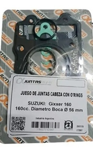 Juntas Cabezal Cilindro Suzuki Gixxer 160