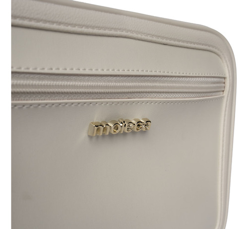 Bolsa Feminina Moleca Transversal Pequena Com Bolsos Cor Branco