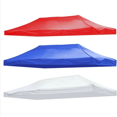 Imagen 2 de 2 de Toldo Plegable 3x4.5 Automático Fierro Blanco Azul Uv