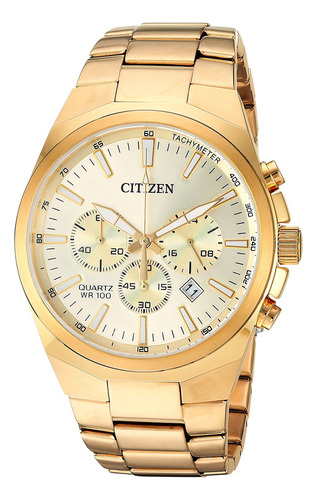 Relógio Citizen Dourado Masculino Cronógrafo Tz31105g