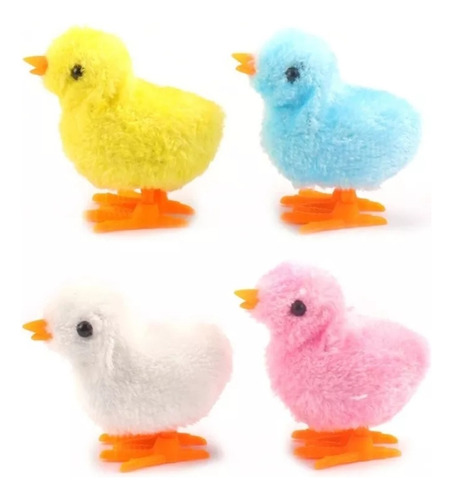 6 Pollitos Pollo De Colores A Cuerda Relleno Piñata Cotillon