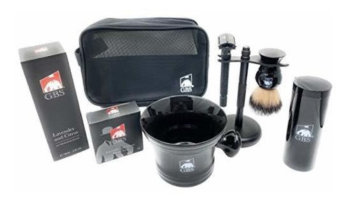 Depilación Para Hombres - Gbs Shaving Gift Set W/black Adjus