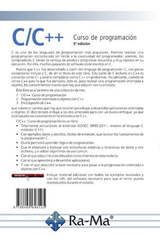 Libro C/c++. Curso De Programación. 5ª Edición