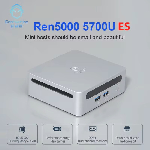 Mini Pc Gen Machine Ryzen 7 5700u Es 32gb Ram 256+512gb Ssd