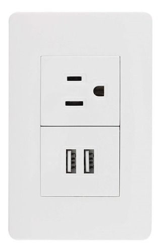 Contacto 2 Entradas Usb, Sanelec 4466 Aterrizado Set 3 Pzas