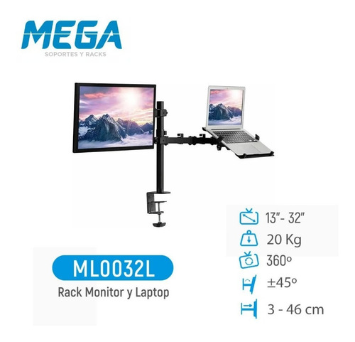 Imagen 1 de 9 de Rack Para Monitor Y Laptop