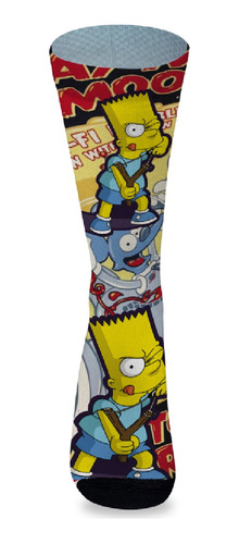Meias Sublimadas Swag Bart Simpson Crossfit Skate 01 Par