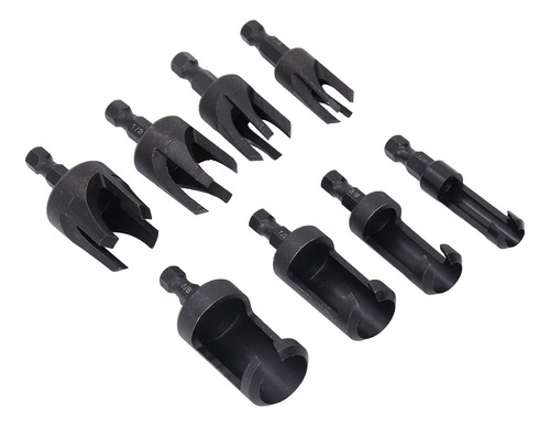 Juego De Brocas Para Tapones De Madera, 8 Piezas, Brocas Hex