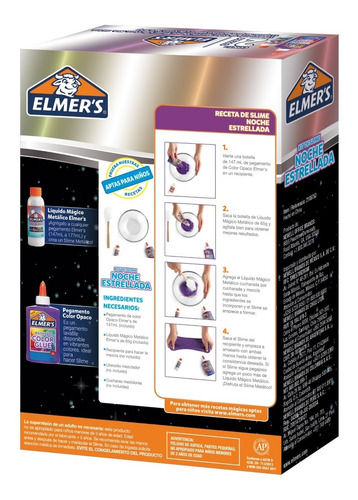Kit Slime Elmers Noche Estrellada + 5 Charms - Edic Limitada