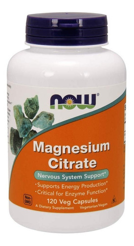 Magnesium Citrate Citrato De Magnesio 120 Cáps Vegetal Eg C5