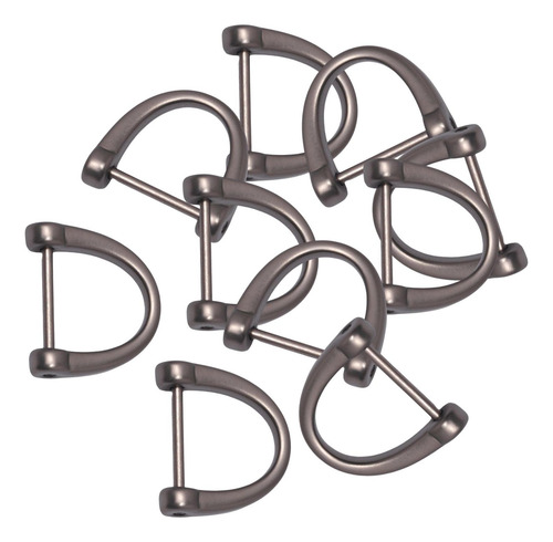 2 X 10 Uds. Hebillas De De Aro De Aleación De Zinc Negro